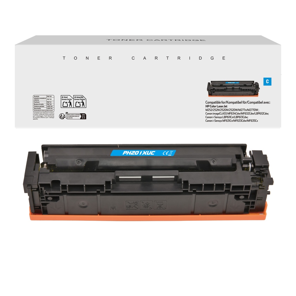 White Box Compatible HP CF401X/Canon 045H Toner Cyan[No Restock]