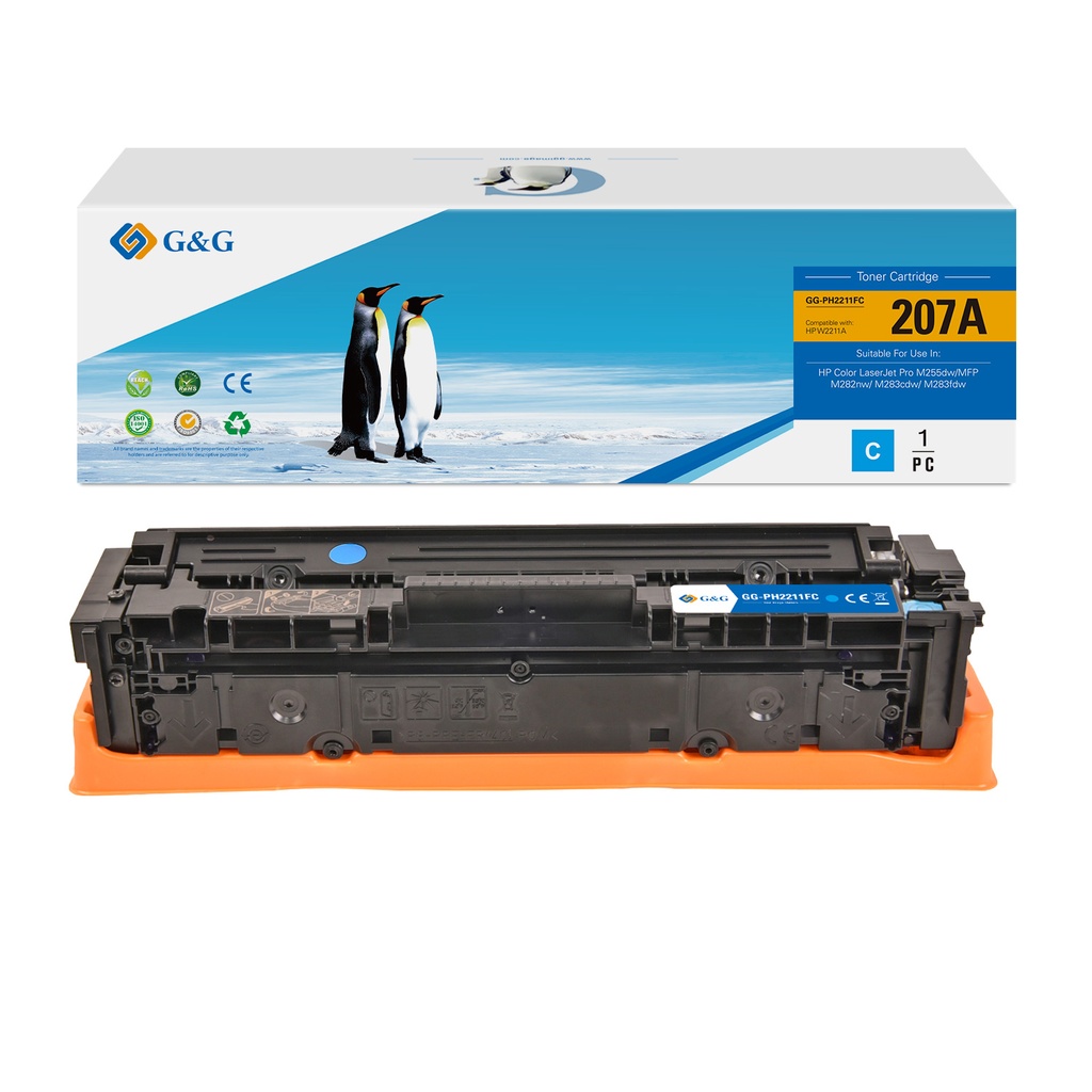G&G Remanufactured HP W2211A（207A） Toner Cyan