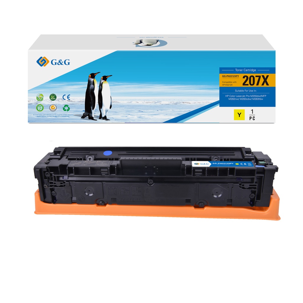 G&G Remanufactured HP W2212X (207X) Toner Yellow