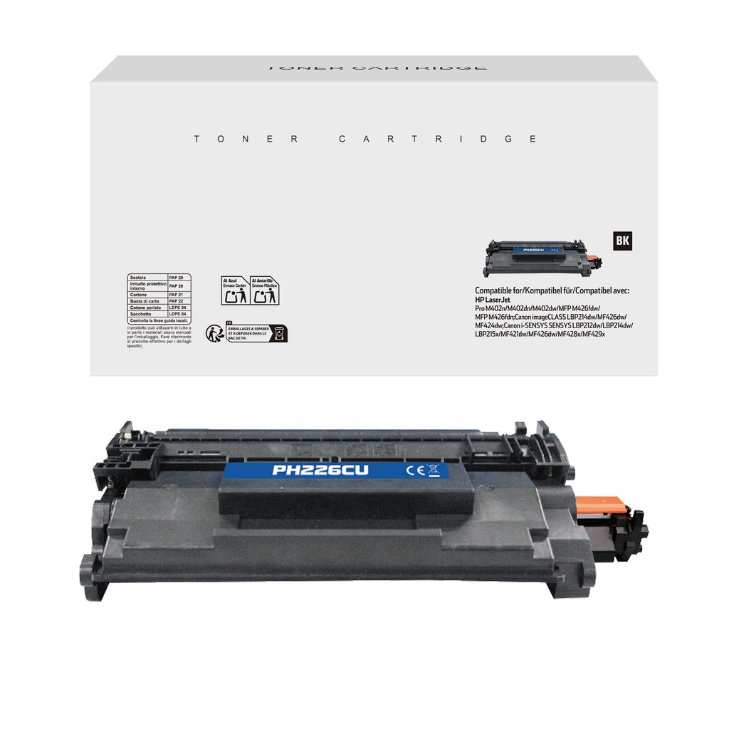 White Box Compatible HP CF226A/Cartridge 052 Toner Mono