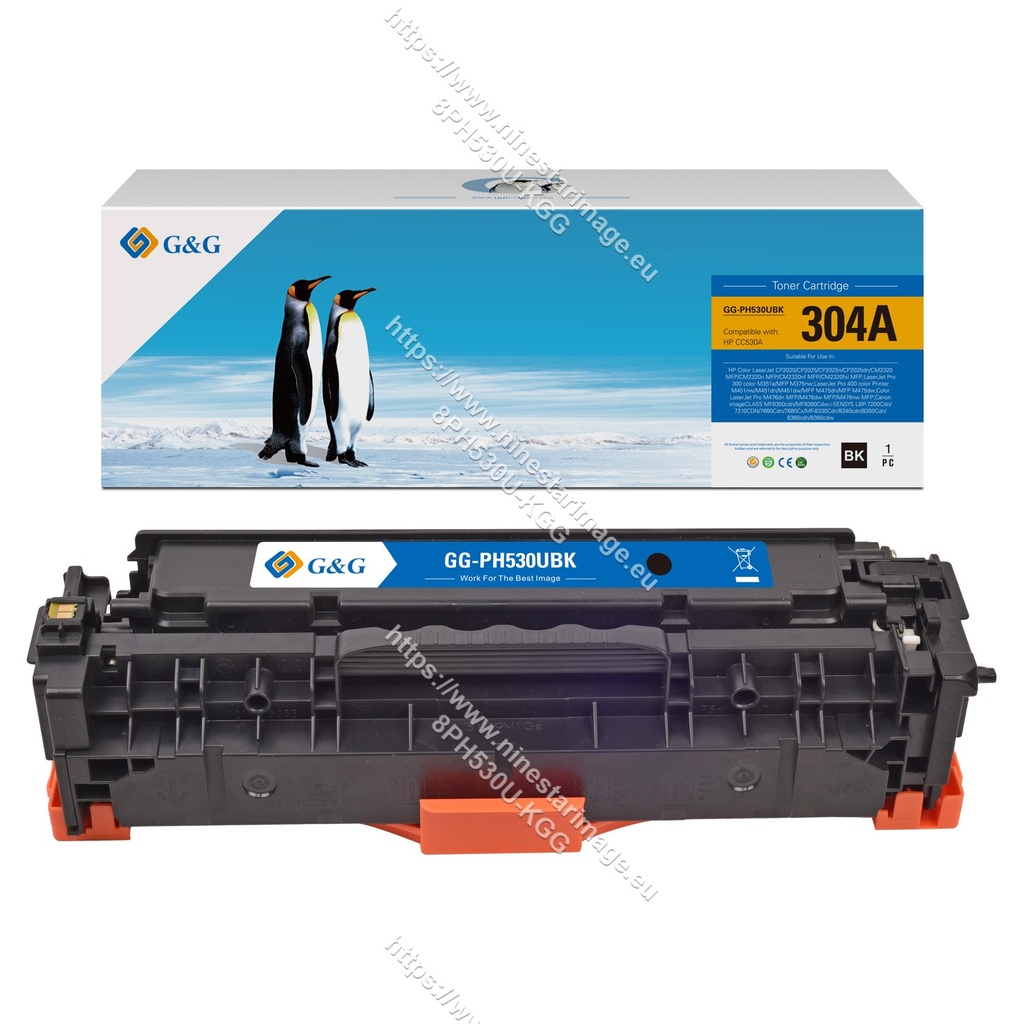 G&G Compatible HP CC530A/CE410X/CF380X/CRG118BK/CRG718BK/CRG318BK Toner B