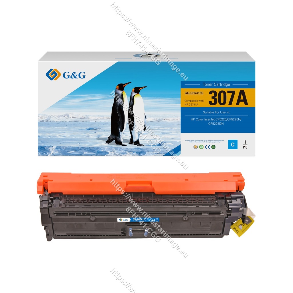 G&G Remanufactured HP CE741A Toner Cyan