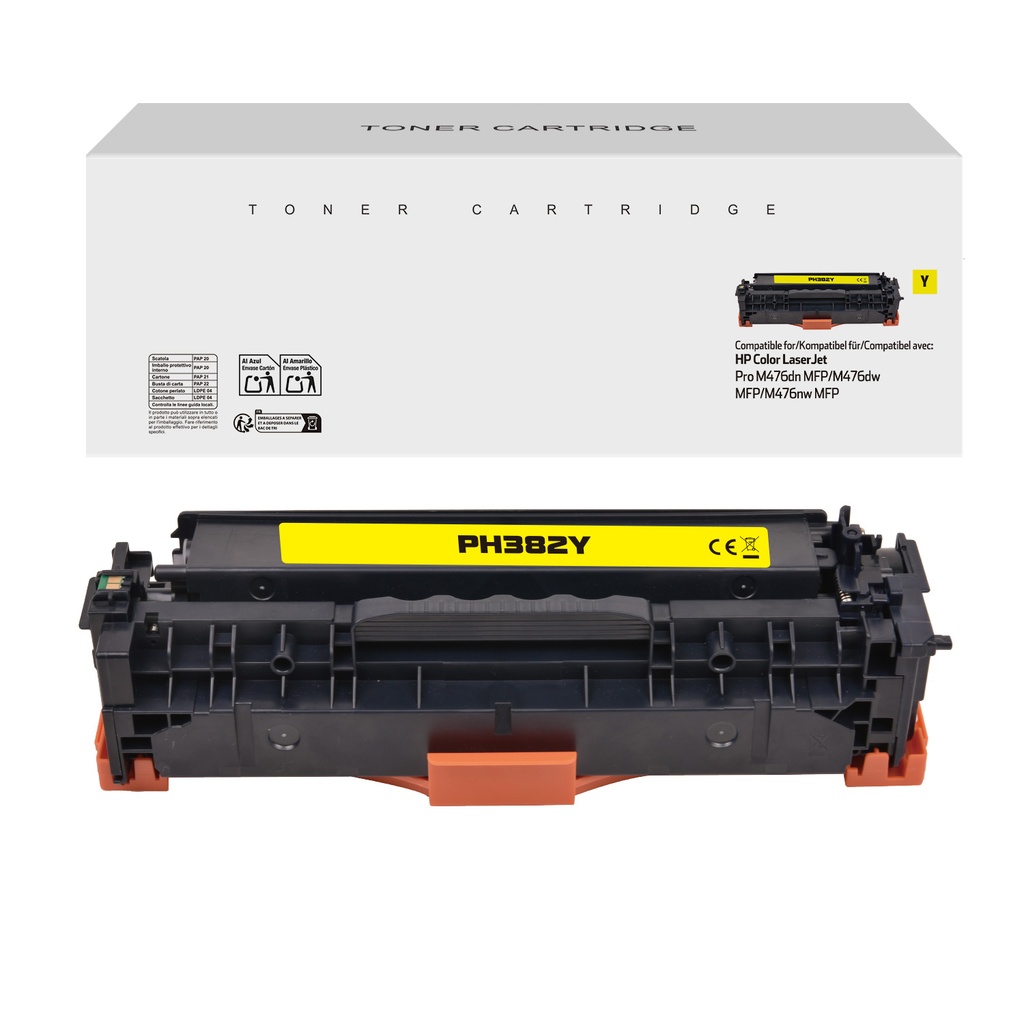 White Box Compatible HP CF382A Toner Y