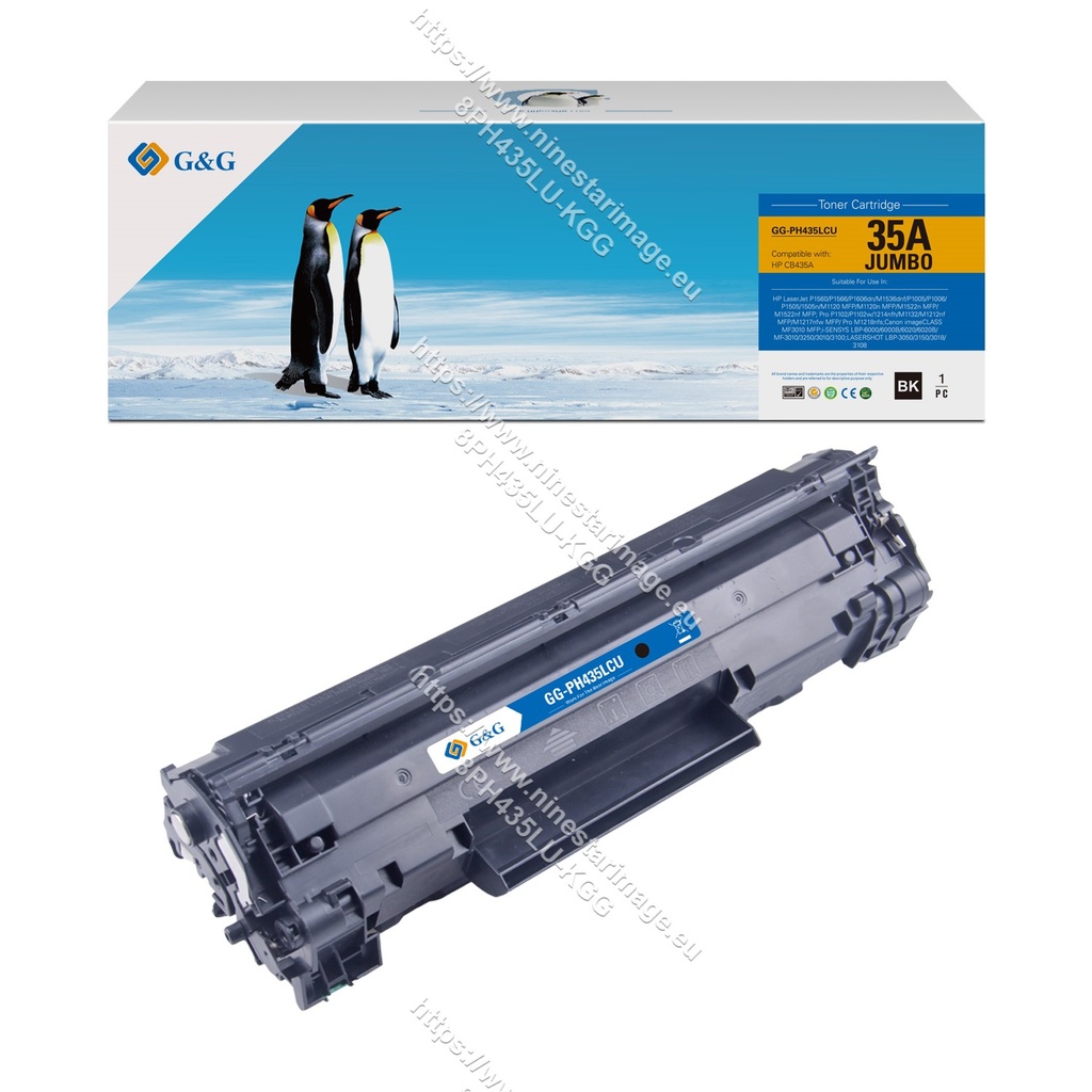 G&G Compatible HP CB435A/CB436A/CE285A/CRG125/CRG712/CRG713/CRG725/CRG312/CRG313/CRG325/CE278A Toner Mono