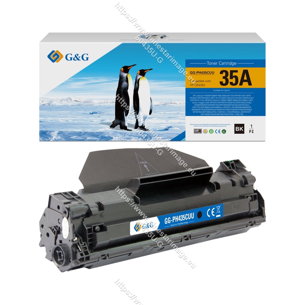 G&G Compatible HP CB435A/CB436A/CE285A/CE278A/CRG128/CRG728/CRG725/CRG328 Toner B