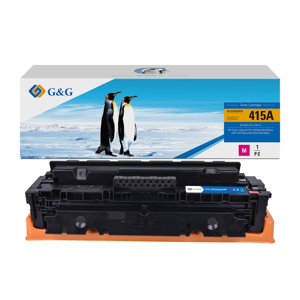 G&G Remanufactured HP W2033A (415A) Toner Cartridge (with Recycled Chip)