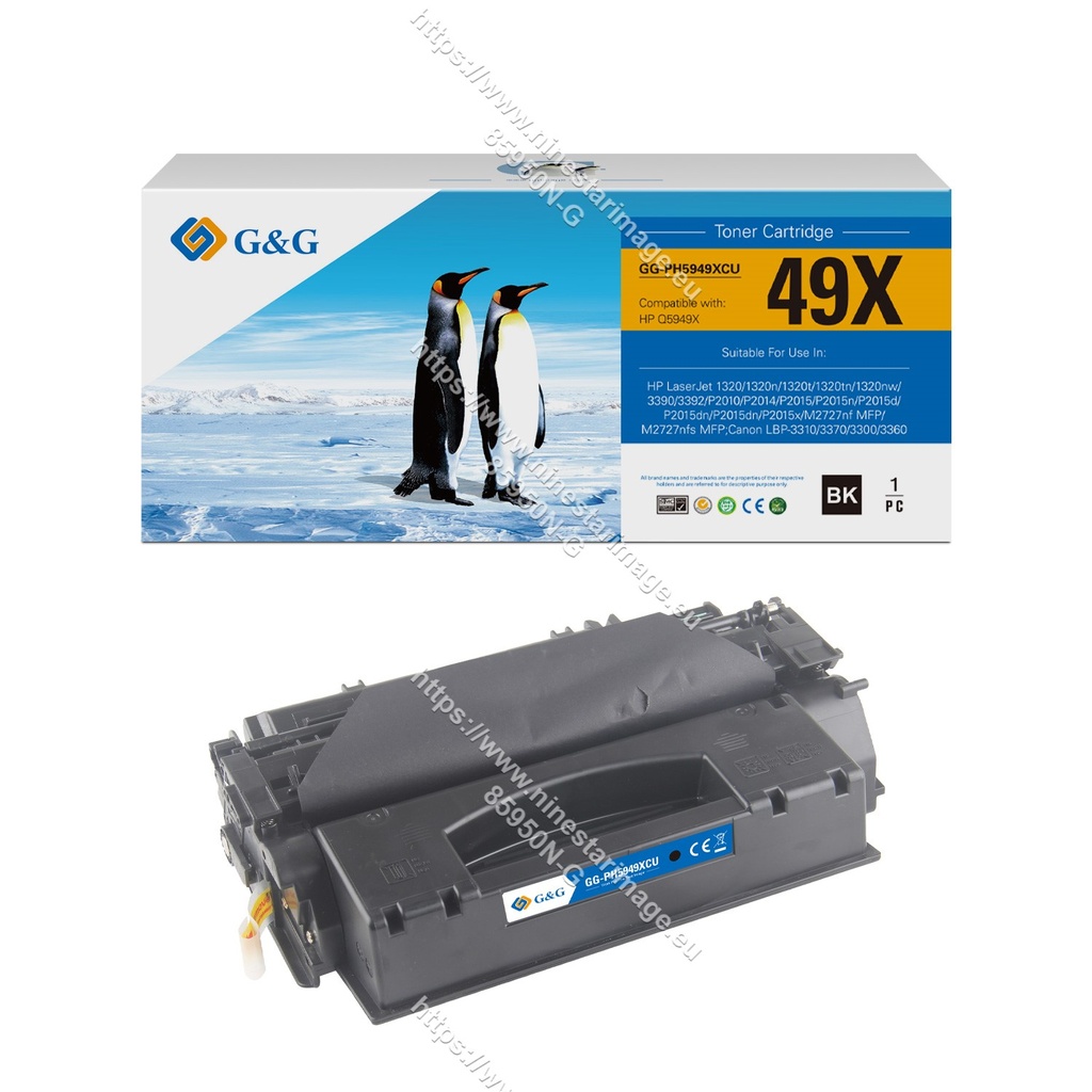 G&G Compatible HP Q5949X/Q7553X/CRG108H/CRG708H/CRG715H/CRG508II/CRG515II/CRG308H/CRG315H Toner Mono