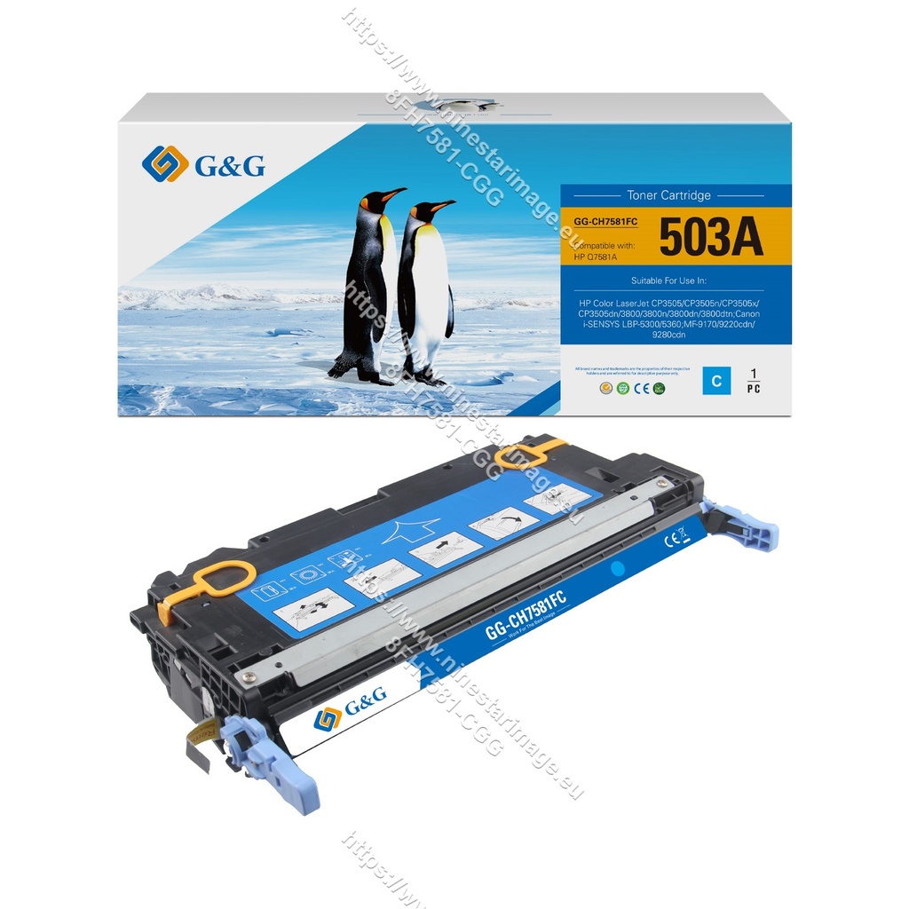 G&G Remanufactured HP Q7581A/Canon 711C Toner C