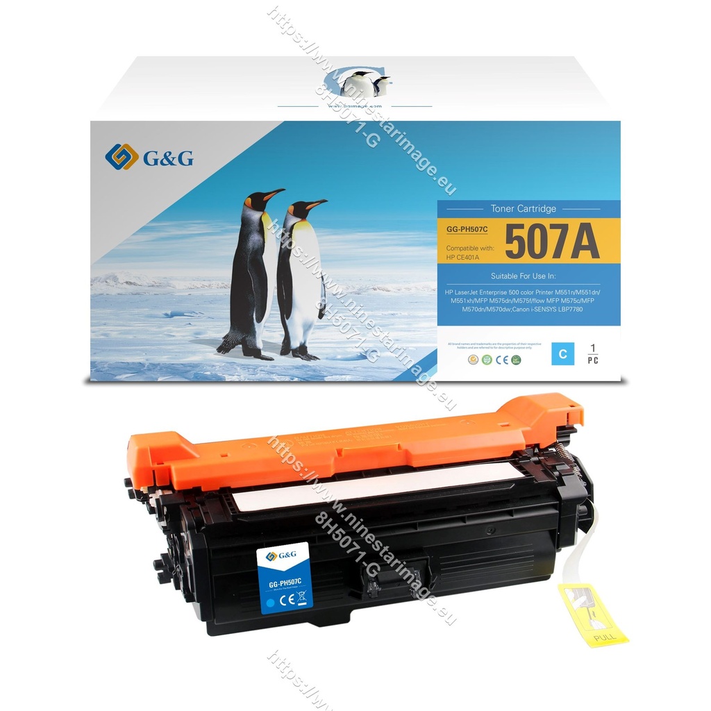 G&G Compatible HP CE401A/CRG732C/CRG332C Toner Cyan