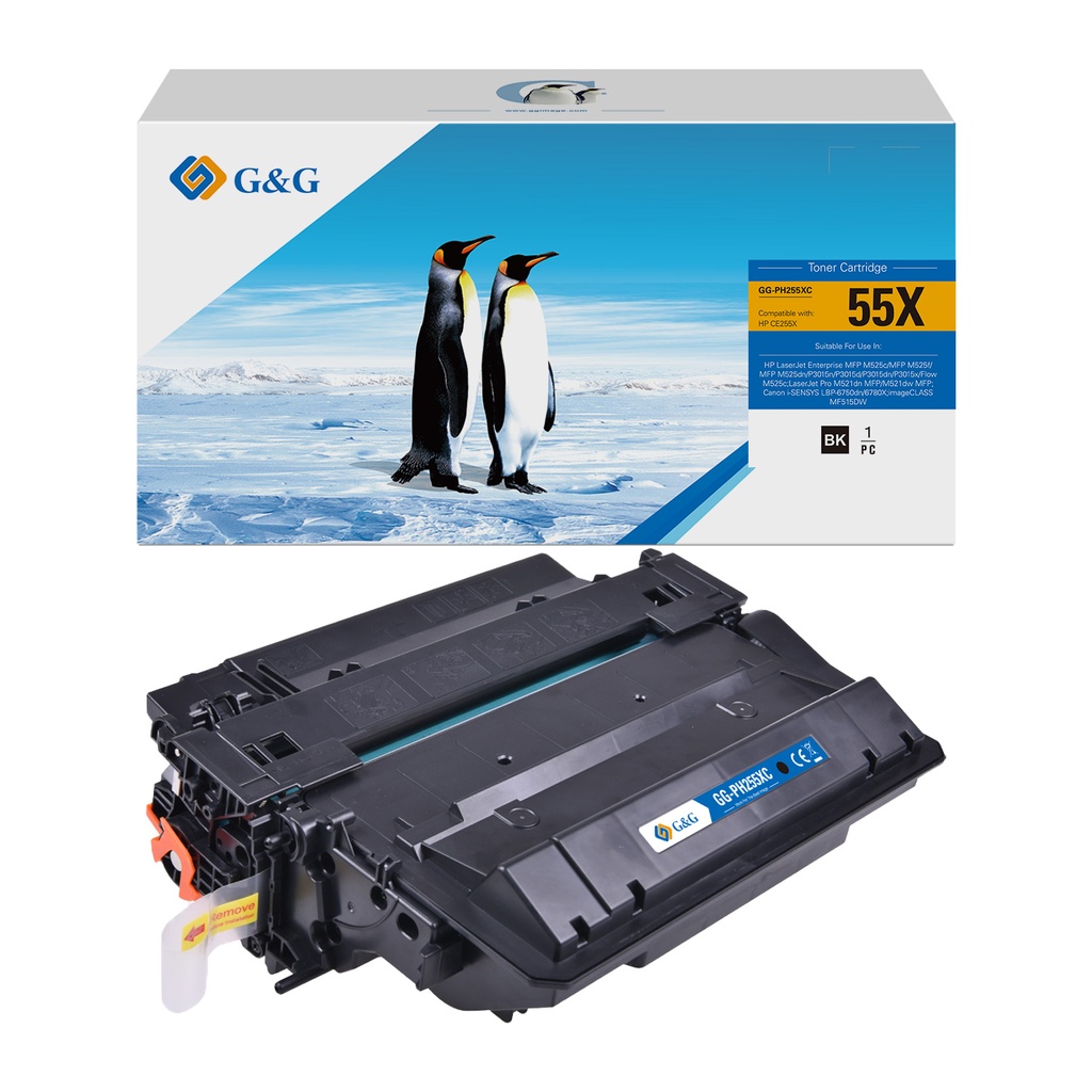 G&G Compatible HP CE255X/CRG324II/CRG724H/CRG524II/CRG324H Toner Mono