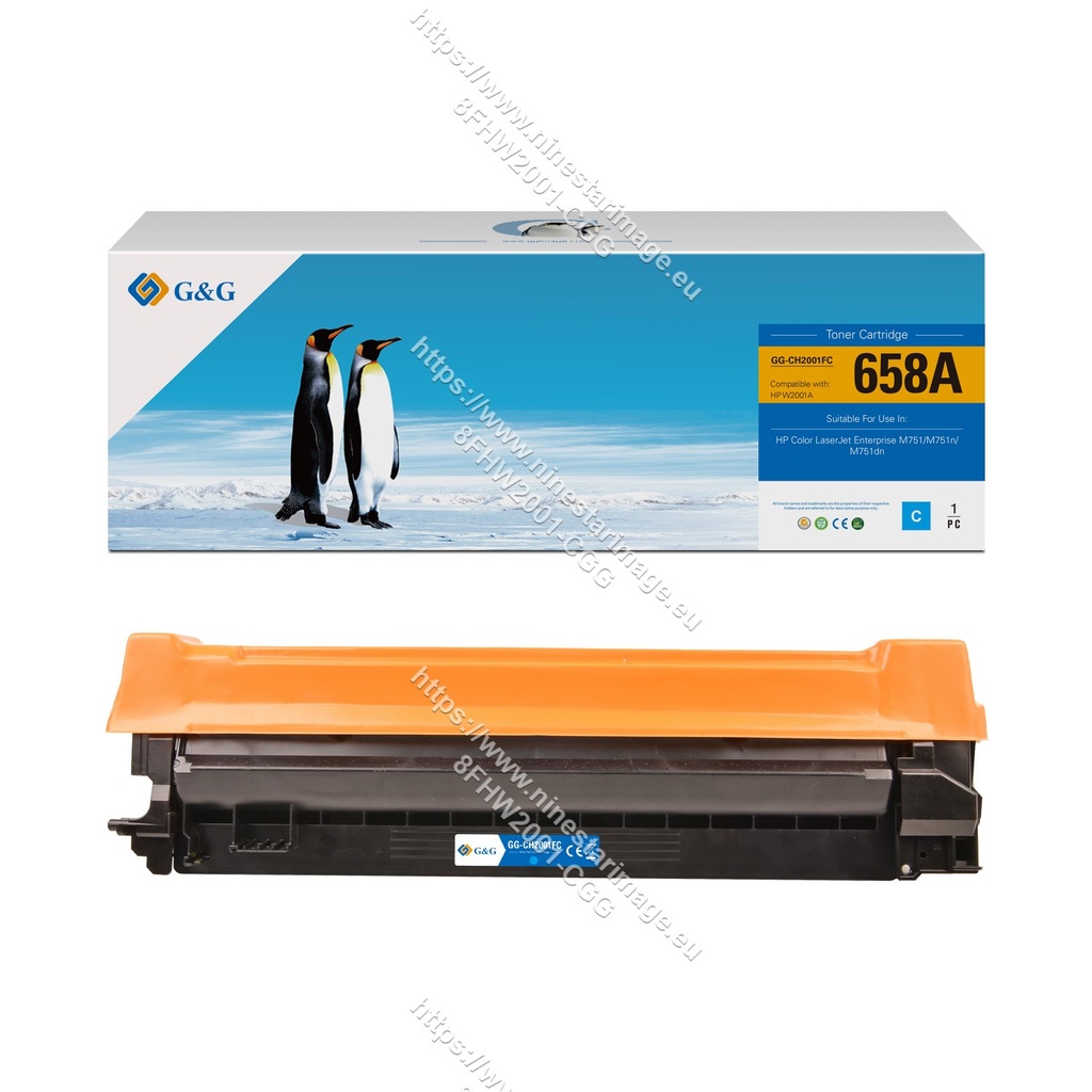 G&G Remanufactured HP W2001A(658A Cyan) Toner C