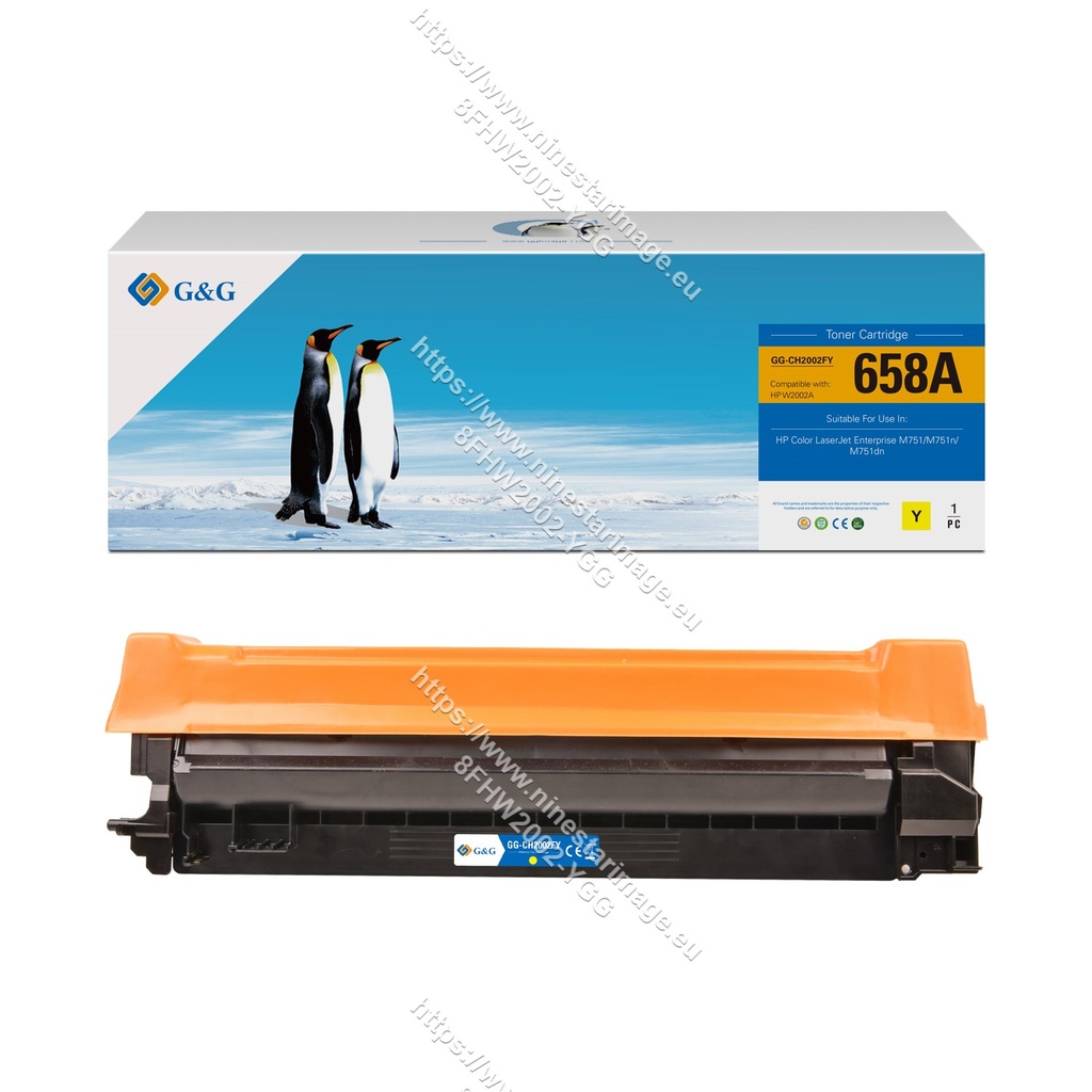 G&G Remanufactured HP W2002A(658A) Toner Yellow