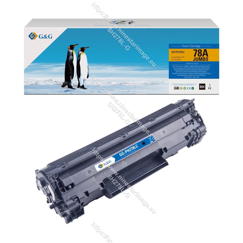 G&G Compatible HP CE278A/CRG126/CRG128/CRG726/CRG728/CRG326/CRG328 Toner Mono