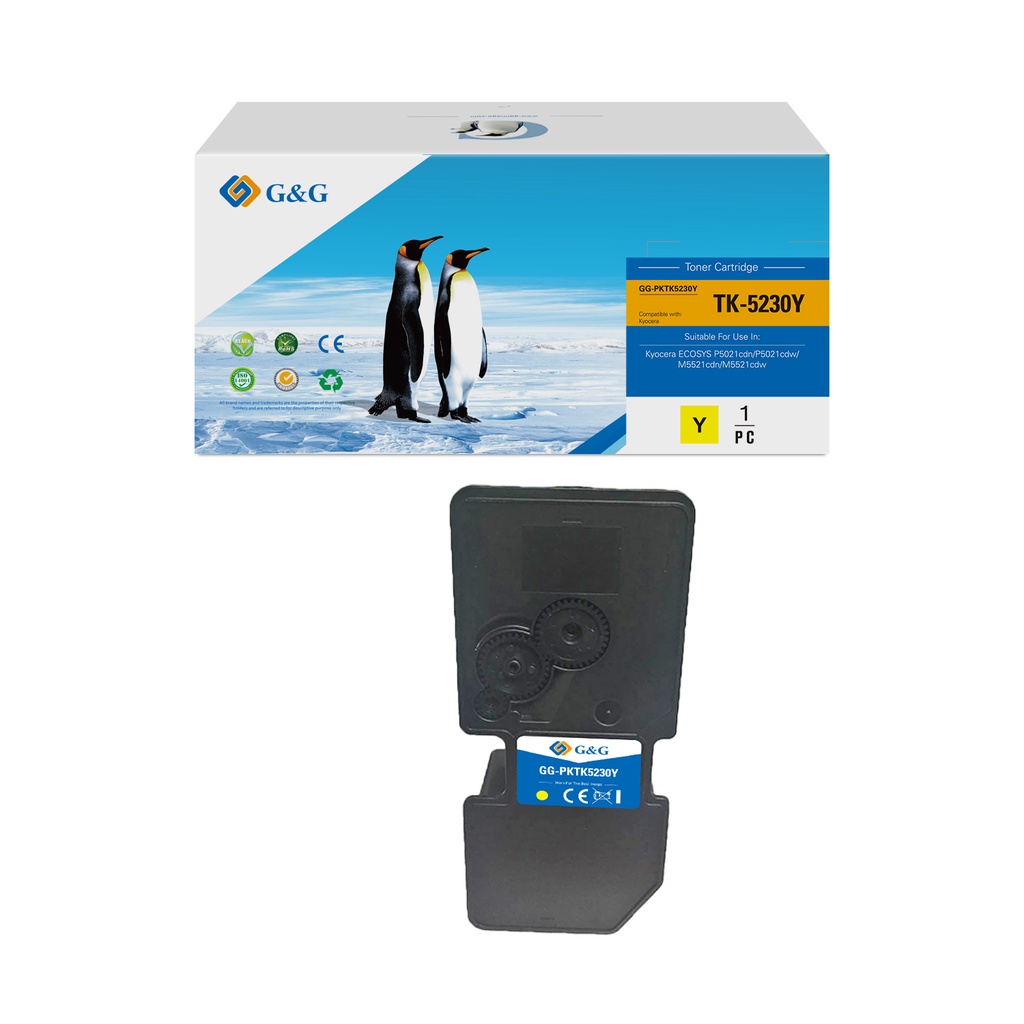 G&G Compatible Kyocera TK5230Y Toner Yellow