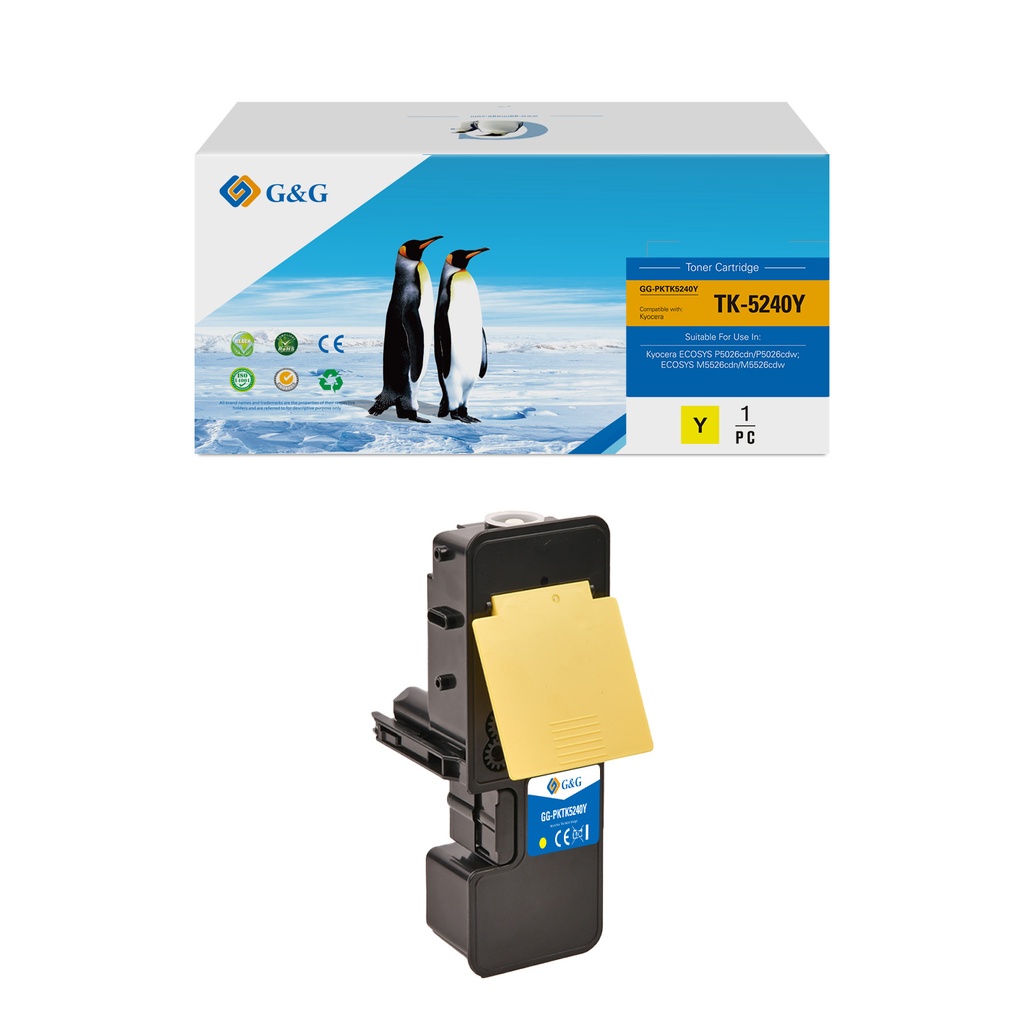 G&G Compatible Kyocera 1T02R7ANL0 (TK-5240Y) Toner Yellow