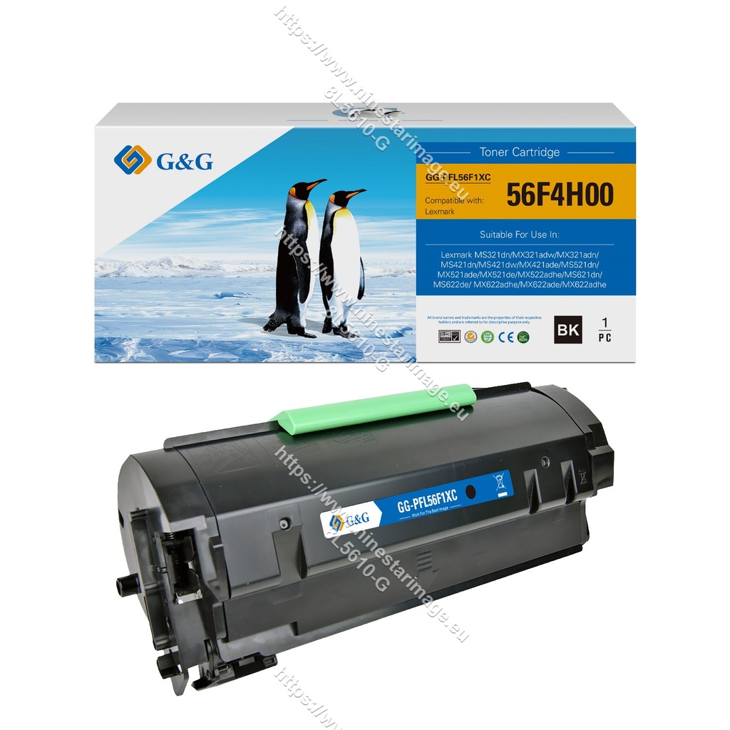 G&G Compatible Lexmark 56F1H00/56F2H00/56F3H00/56F6H00/56F4H00/56F5H00 Toner Mono