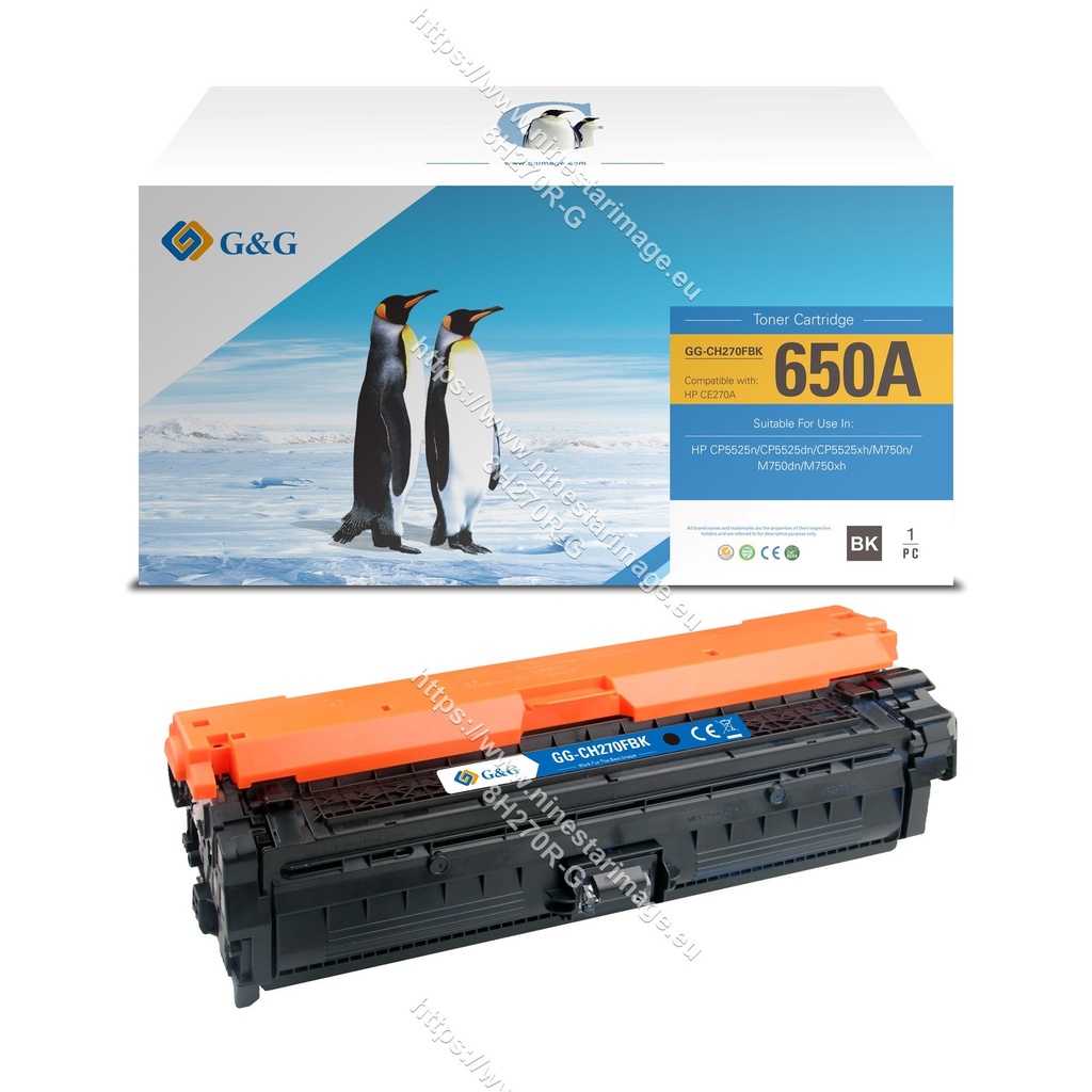 G&G Remanufactured HP CE270A Toner Black