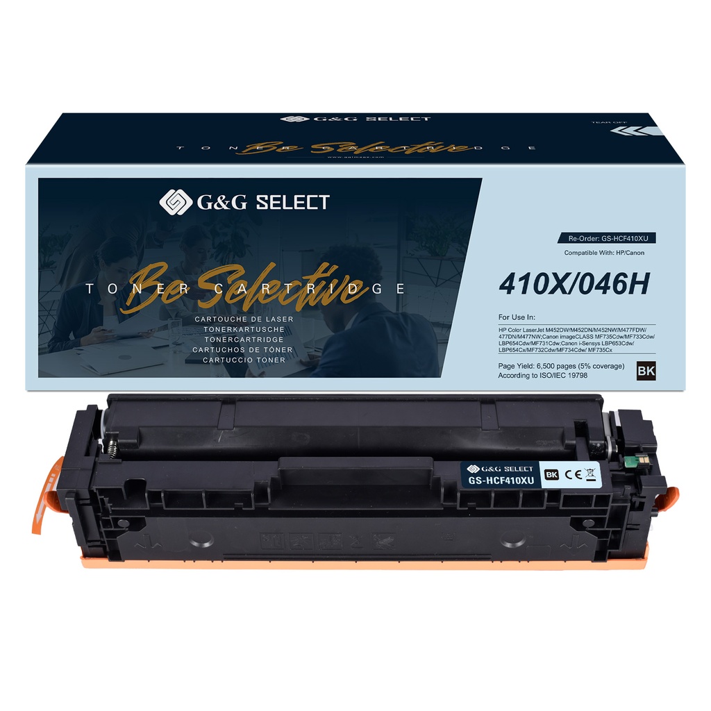 G&G Select Compatible HP CF410X/Cartridge 046H Black Toner Black