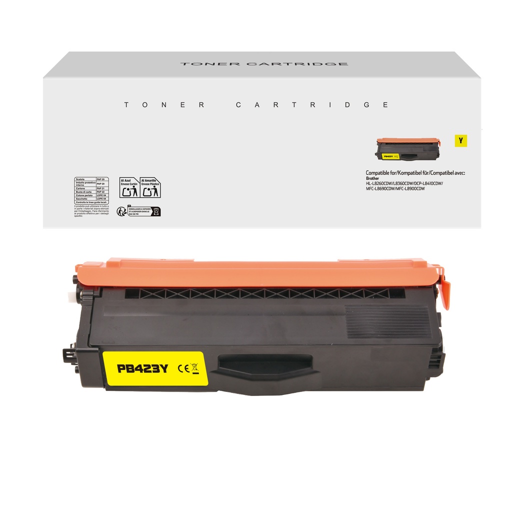 White Box Compatible Brother TN-423Y Toner Yellow