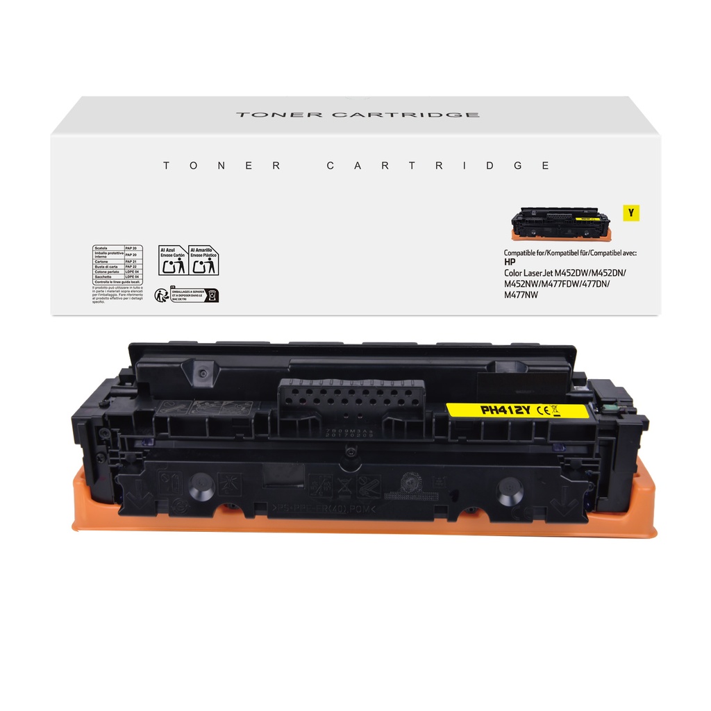 White Box Compatible HP CF412A Toner Yellow