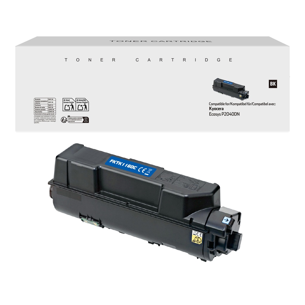 White Box Compatible Kyocera 1T02RY0NL0 (TK-1160) Toner Mono