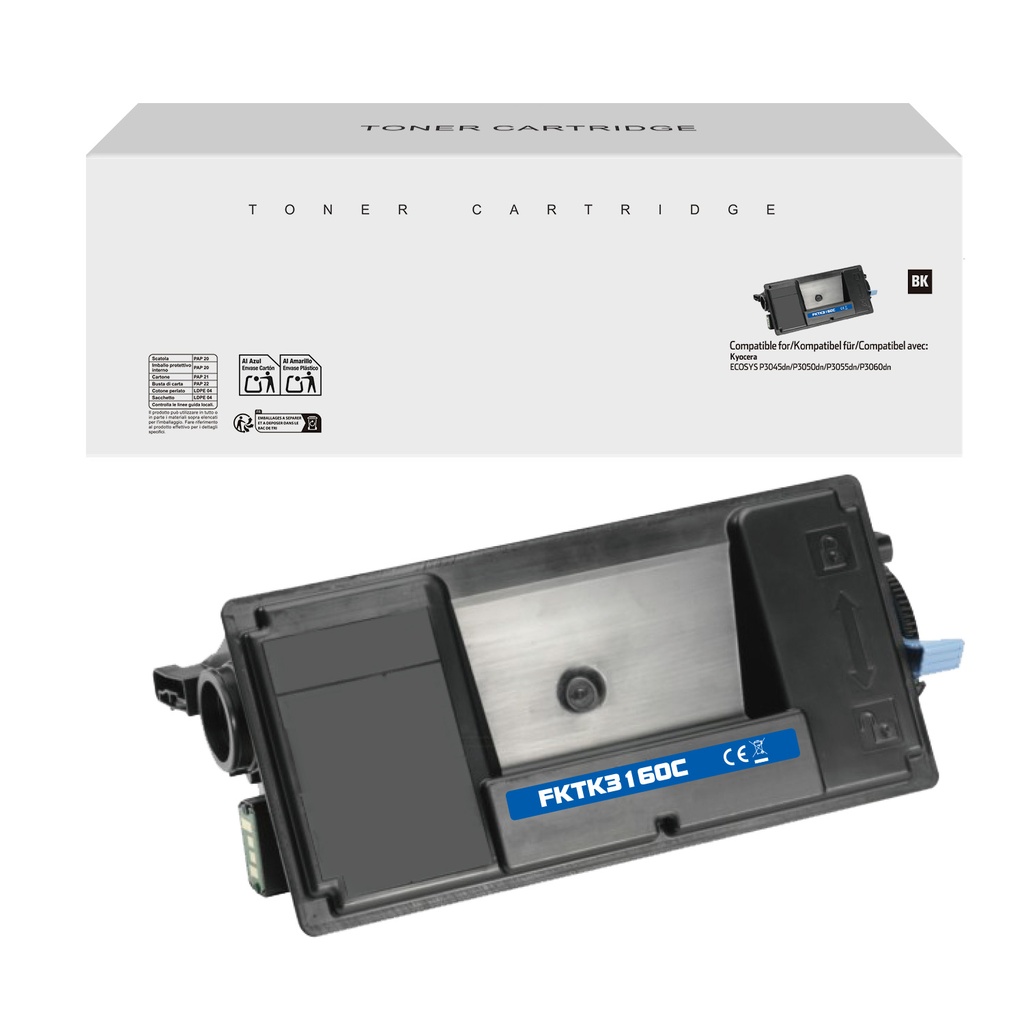 White Box Compatible Kyocera 1T02T90NL0 (TK-3160) Toner Mono