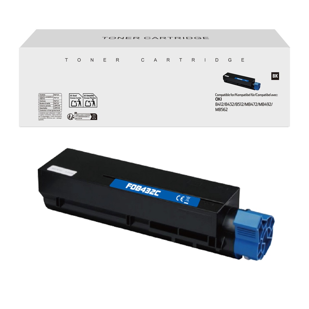 White Box Compatible OKI 45807101/45807102/45807103 Toner Mono