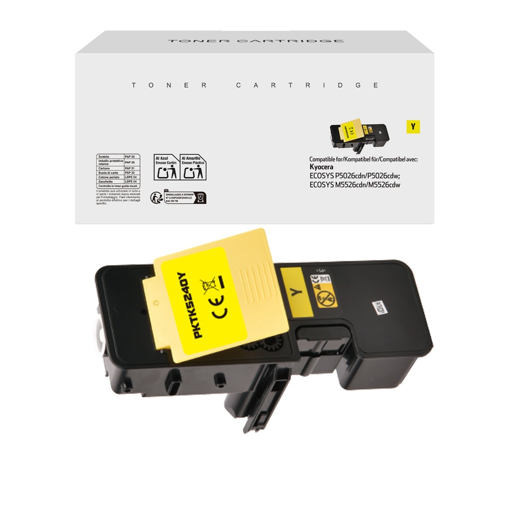 White Box Compatible Kyocera TK5240Y Toner Yellow