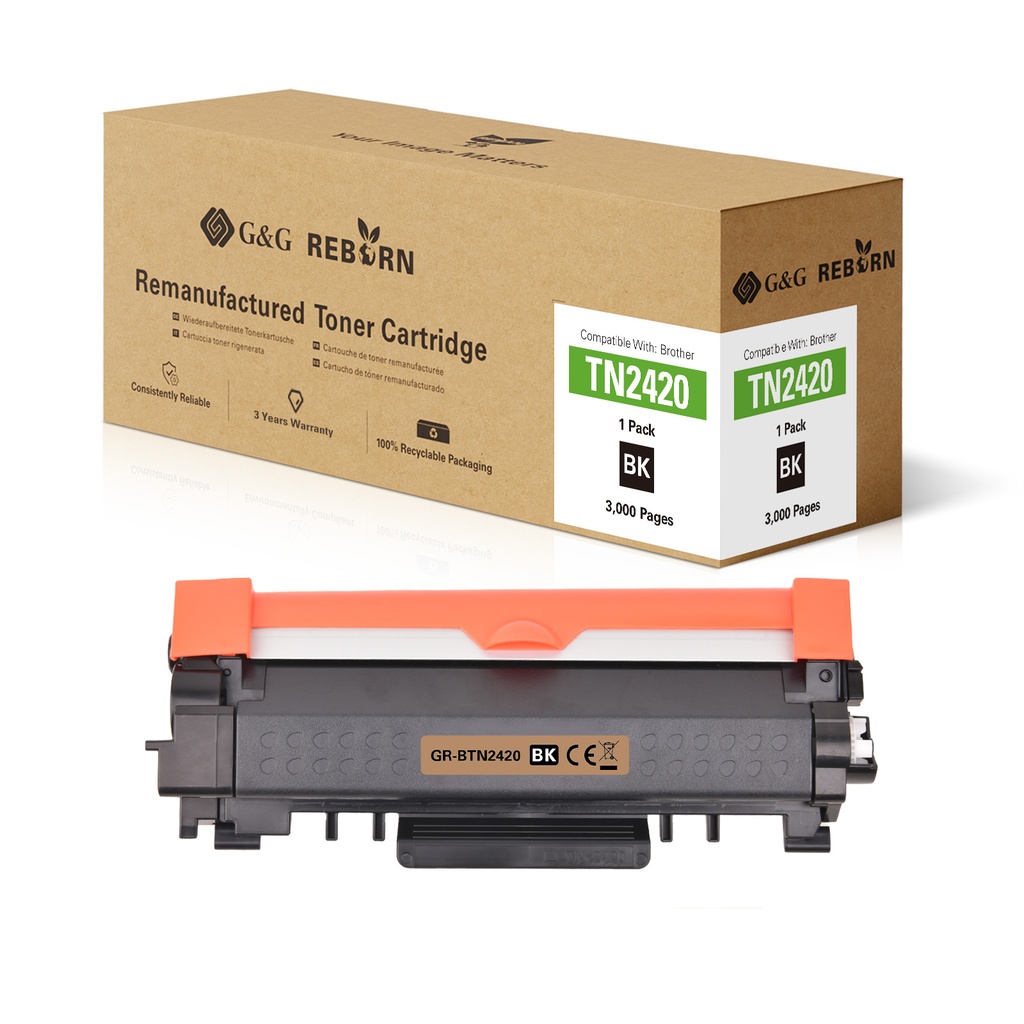 G&G Reborn Remanufactured Brother TN-2420 Toner Mono