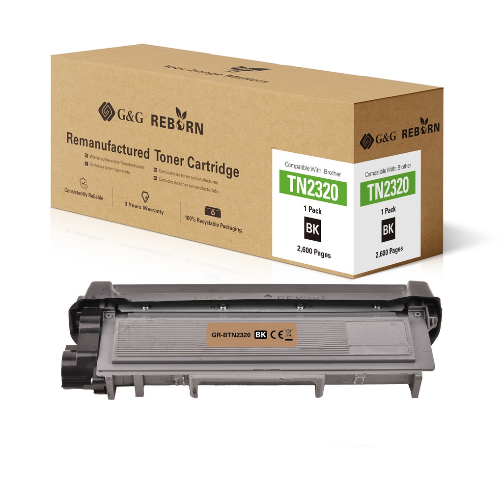 G&G Reborn Remanufactured Brother TN-660/TN-2320/TN-2370/TN-28J/TN-2350 Toner Mono