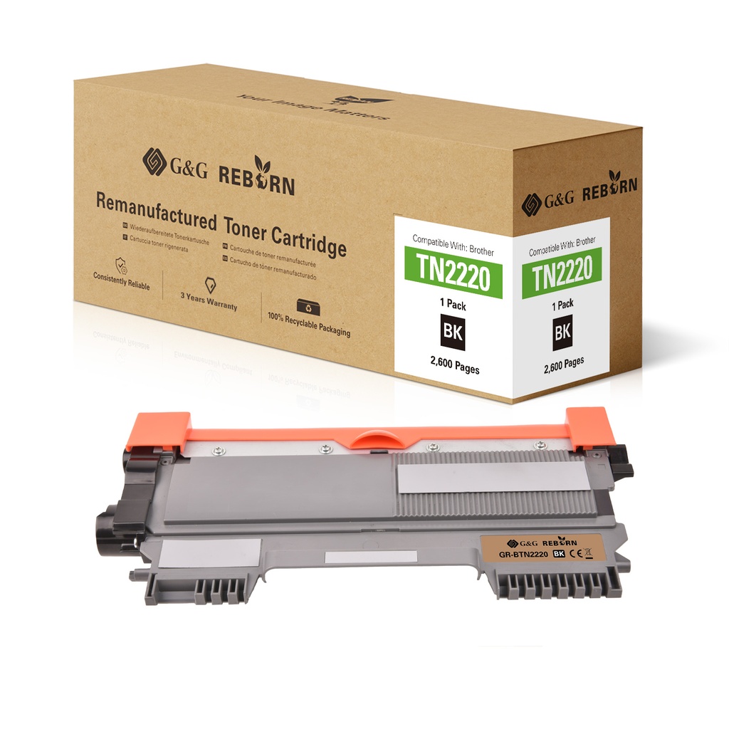 G&G Reborn Remanufactured Brother TN-450/TN-2220//TN-27J Toner Mono