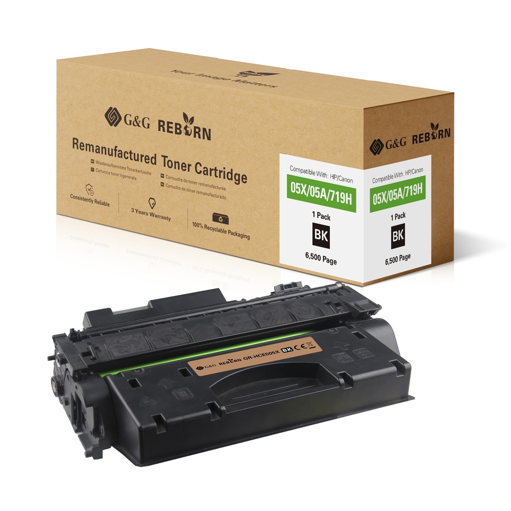 G&G Reborn Remanufactured HP CE505X/CRG119II/CRG719H/CRG519II/CE505A/CRG319II Toner Mono