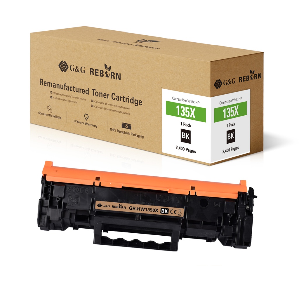G&G Reborn Remanufactured HP W1350X Toner Mono