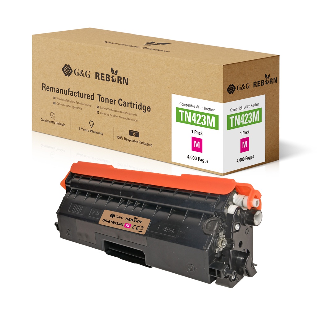 G&G Reborn Remanufactured Brother TN-423M Toner Magenta