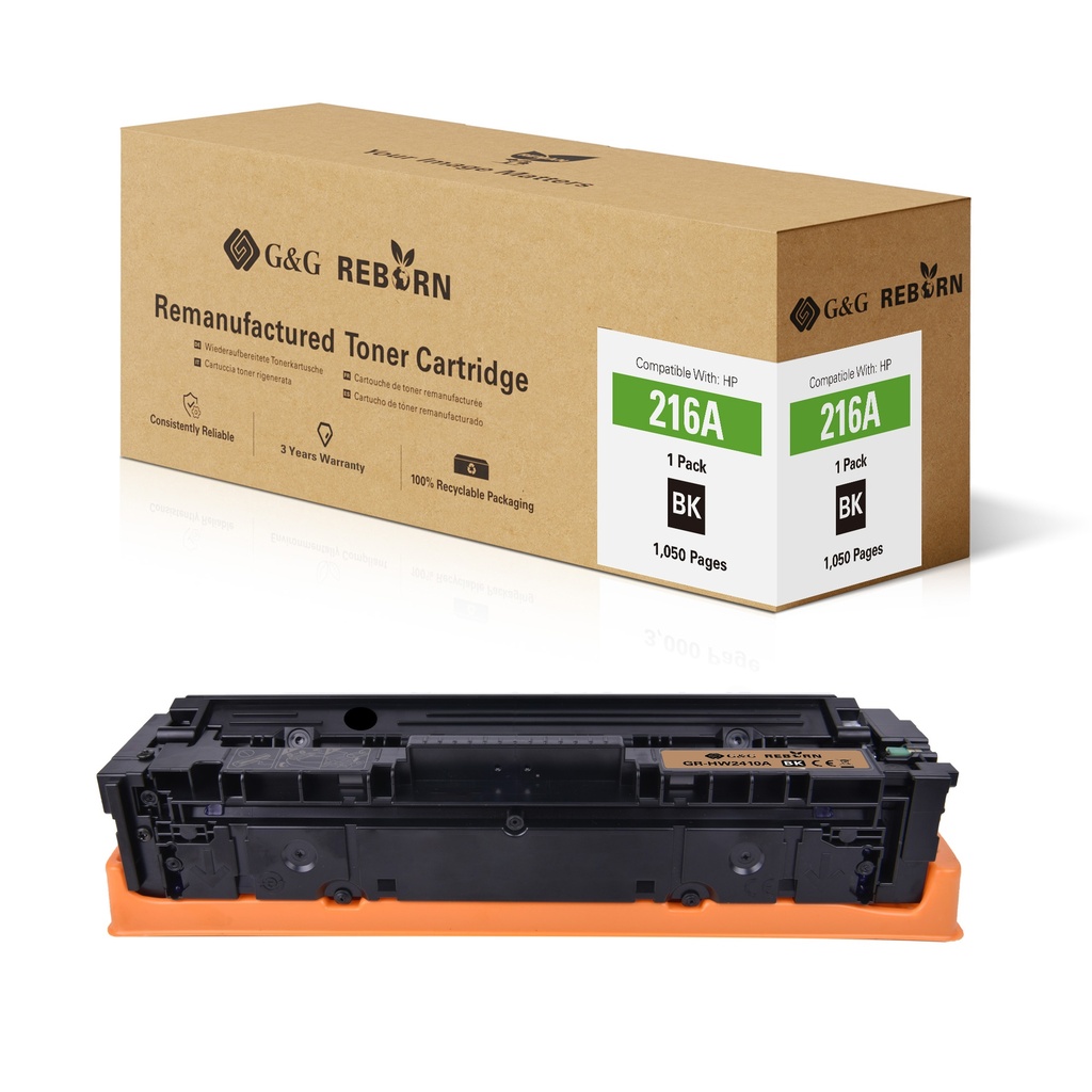 G&G Reborn Remanufactured HP W2410A(216A) Toner Black