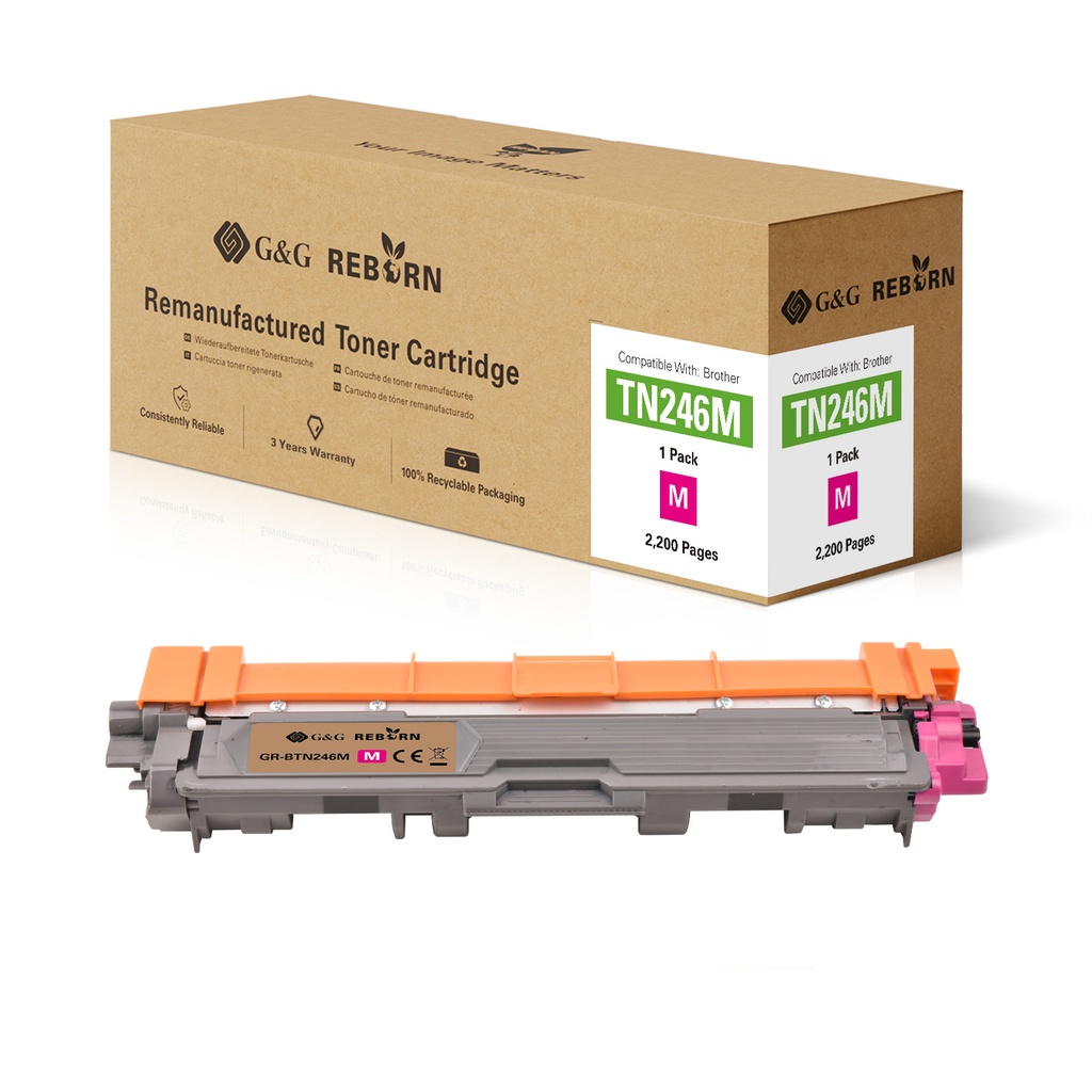 G&G Reborn Remanufactured Brother TN-246M Toner Magenta