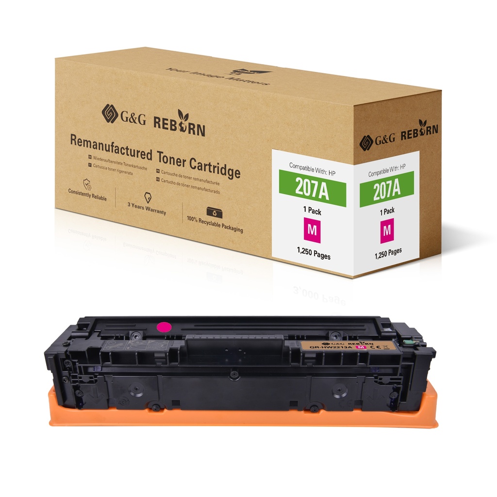 G&G Reborn Remanufactured HP W2213A(207A) Toner Magenta