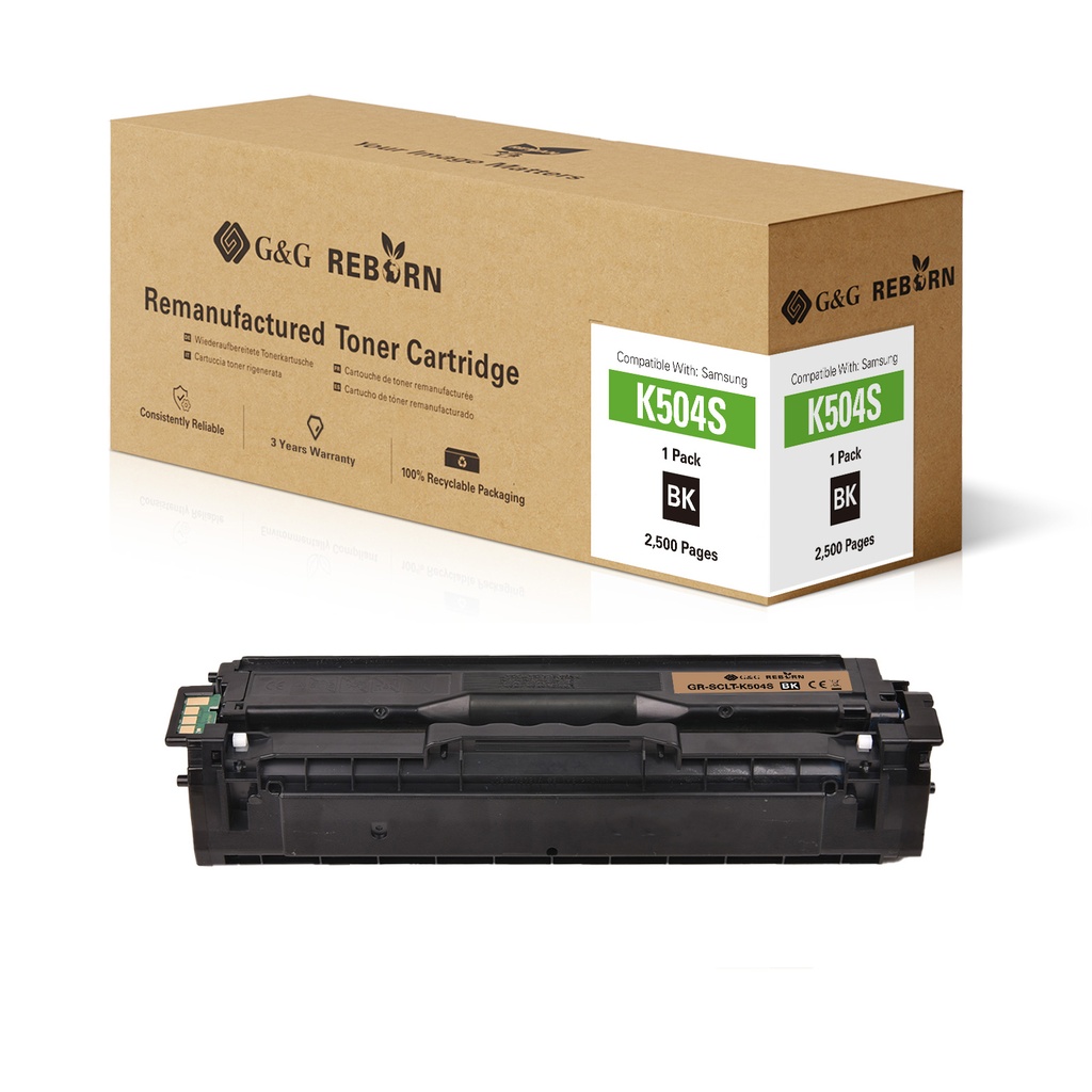 G&G Reborn Remanufactured Samsung CLT-K504S Toner Black