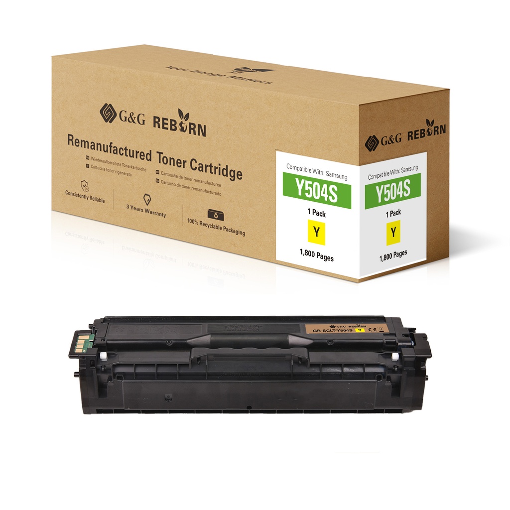 G&G Reborn Remanufactured Samsung CLT-Y504S Toner Yellow