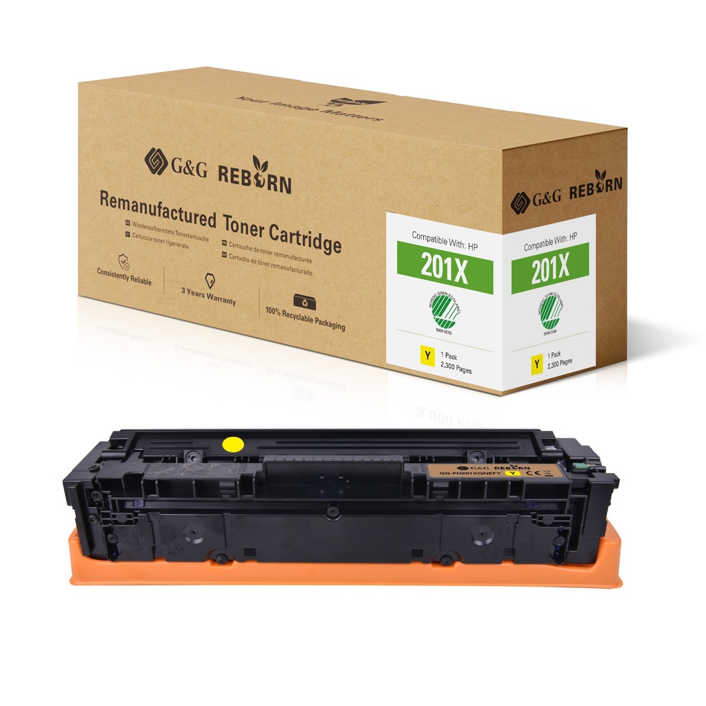G&G Reborn Remanufactured HP CF402X Toner Yellow