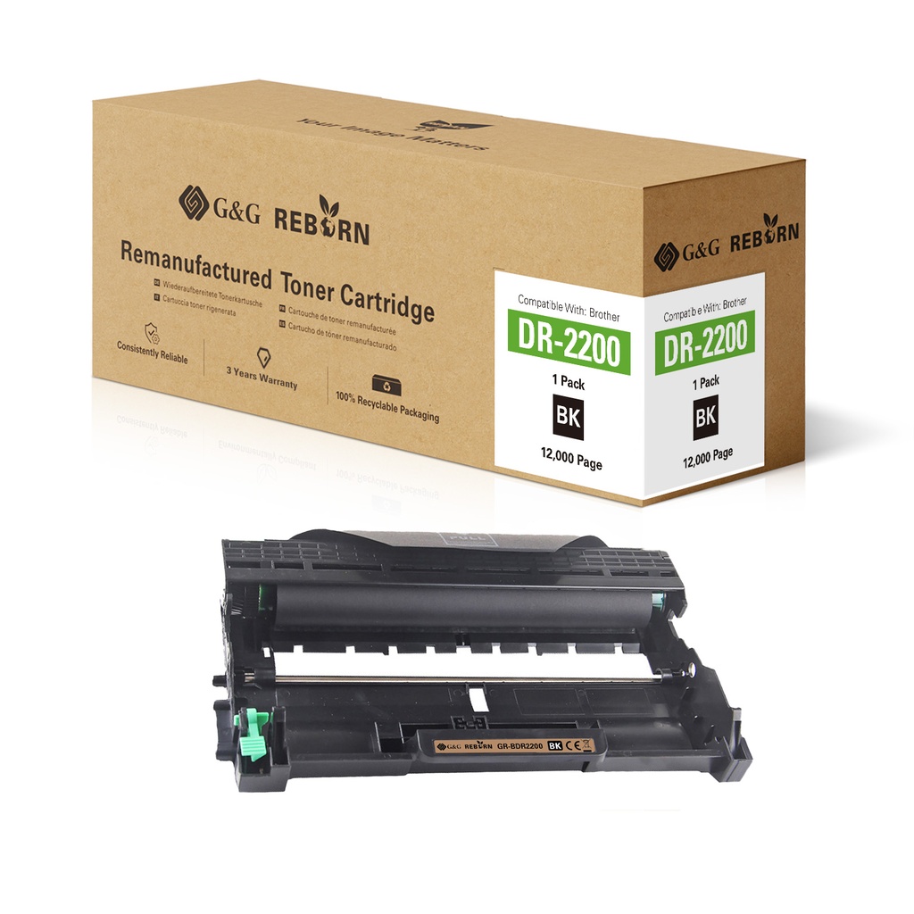 G&G Reborn Remanufactured Brother DR-2200 Drum Unit Mono