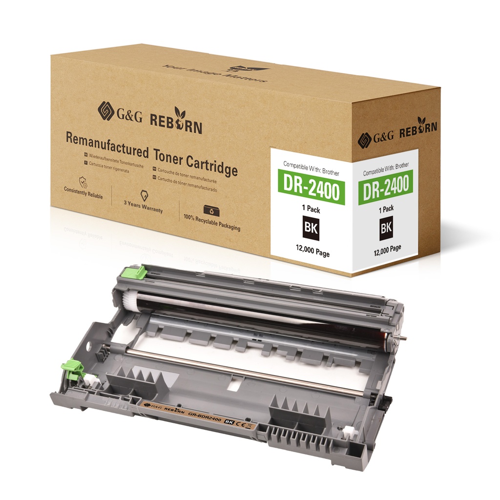 G&G Reborn Remanufactured Brother DR-2400 Drum Unit Mono