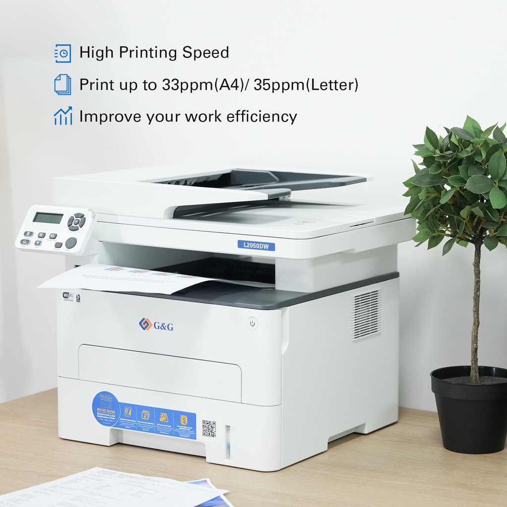 G&G Printer M7100DW L2050DW Grey&White