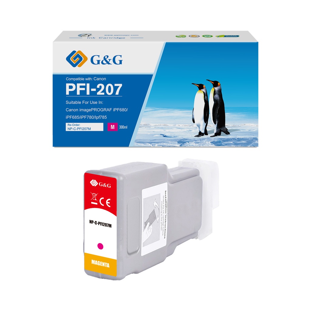 G&G Compatible Canon PFI-207M Ink Magenta
