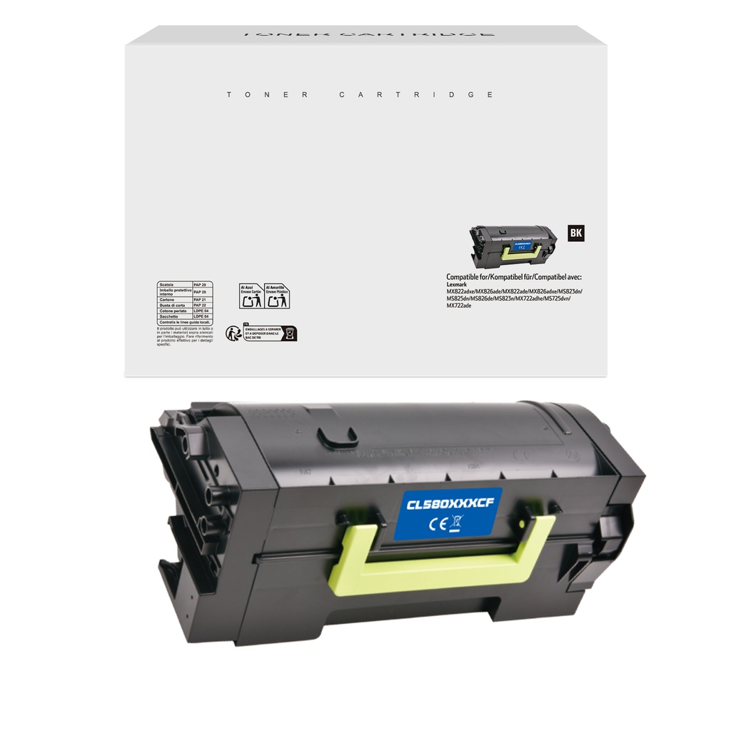 White Box Remanufactured Lexmark 58D1U00/58D2U00/58D3U00/58D4U00/58D5U00/58D6U00 Toner Mono