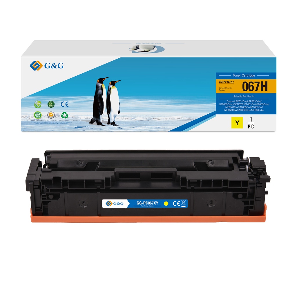 G&G Compatible Canon CRG067HYEL Toner Yellow
