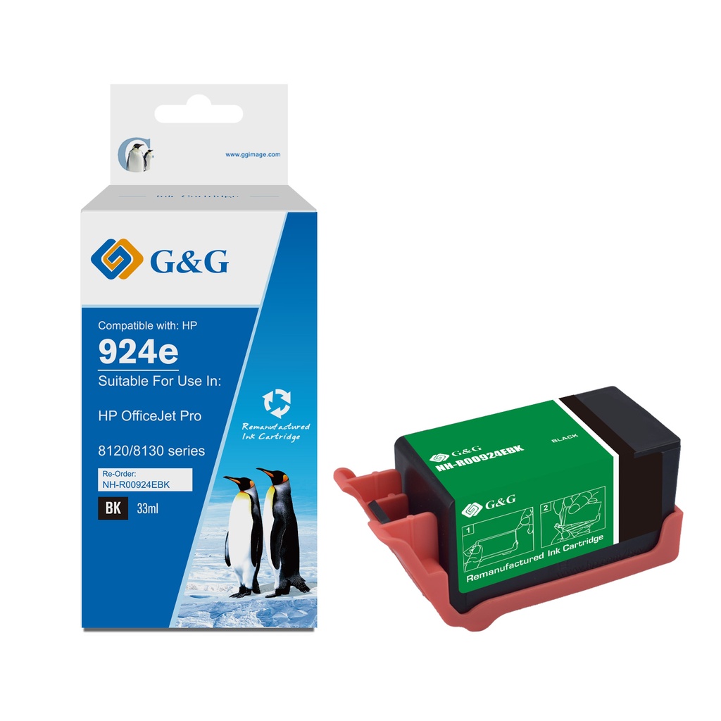 G&G Remanufactured HP 4K0U6NE (924E) Inkjet Cartridge Black
