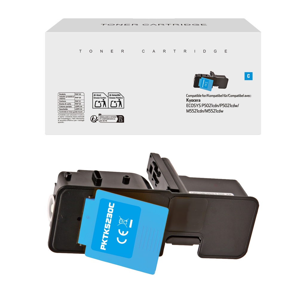 White Box Compatible Kyocera TK5230C Toner Cyan