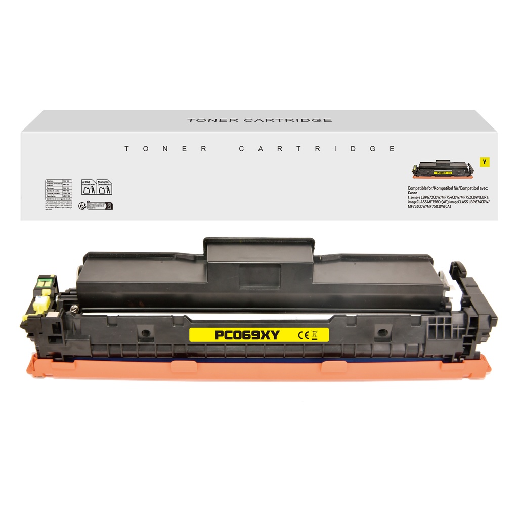 White Box Compatible Canon Toner 069H Yellow/Cartridge 069H Yellow Toner Yellow