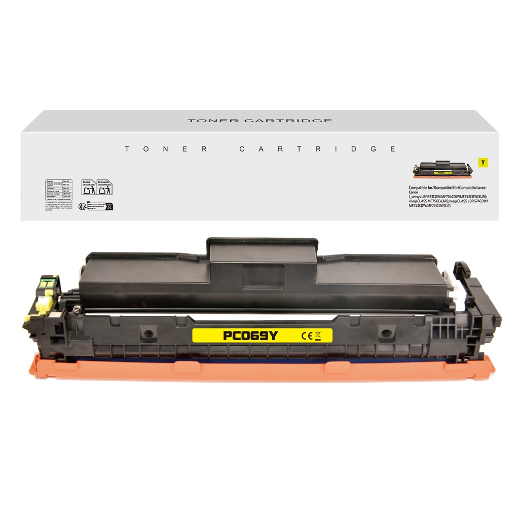 White Box Compatible Canon Toner 069 Yellow/Cartridge 069 Yellow Toner Yellow